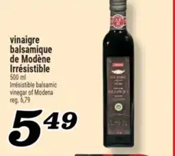 Marché Richelieu VINAIGRE BALSAMIQUE DE MODÈNE IRRÉSISTIBLE | IRRÉSISTIBLE BALSAMIC VINEGAR OF MODENA offer