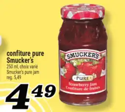 Marché Richelieu CONFITURE PURE SMUCKER'S | SMUCKER'S PURE JAM offer