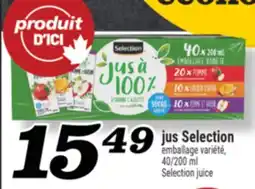 Marché Richelieu JUS SELECTION | SELECTION JUICE offer