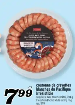 Marché Richelieu COURONNE DE CREVETTES BLANCHES DU PACIFIQUE IRRÉSISTIBLE | IRRÉSISTIBLE PACIFIC WHITE SHRIMP RING offer