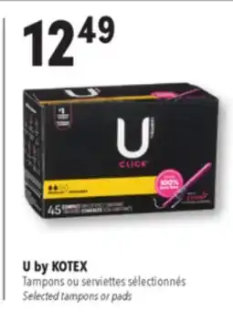 Familiprix U by KOTEX, Selected tampons or pads offer
