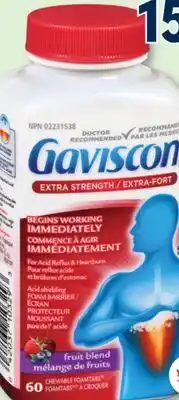 Familiprix GAVISCON, Pour reflux acide et brûlures d'estomac, produits sélectionnés offer