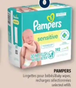 Familiprix PAMPERS, Baby wipes, selected refills offer