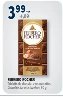 Familiprix FERRERO ROCHER, Chocolate bar with hazelnut, 90 g offer