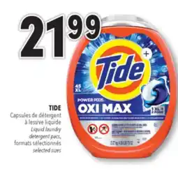 Familiprix TIDE, Liquid laundry detergent pacs, selected sizes offer