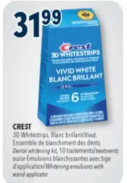 Familiprix CREST, 3D Whitestrips, Vivid, Dental whitening kit, 10 treatments offer
