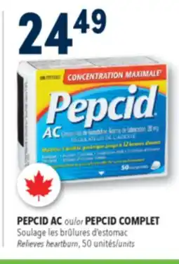 Familiprix PEPCID AC or PEPCID COMPLET, Relieves heartburn, 50 unités/units offer