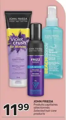 Brunet JOHN FRIEDA Produits capillaires sélectionnés offer