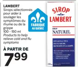 Brunet LAMBERT Sirops sélectionnés pour aider à soulager les symptômes du rhume ou de la grippe offer