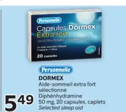 Brunet PERSONNELLE, DORMEX Aide-sommeil extra fort sélectionné Diphénhydramine 50 mg offer