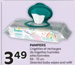 Brunet PAMPERS Lingettes et recharges de lingettes humides sélectionnées offer