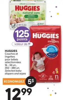 Brunet HUGGIES Couches et lingettes pour bébés sélectionnées offer