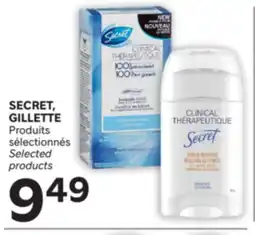 Brunet SECRET, GILLETTE Produits sélectionnés offer