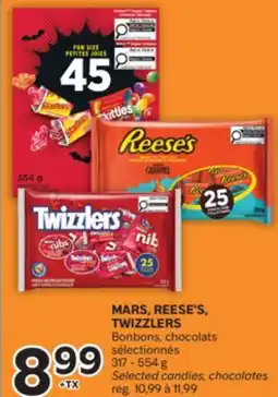 Brunet MARS, REESE'S, TWIZZLERS Bonbons, chocolats sélectionnés offer