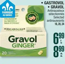 Jean Coutu GASTROVOL, GRAVOL Selected antinauseants offer