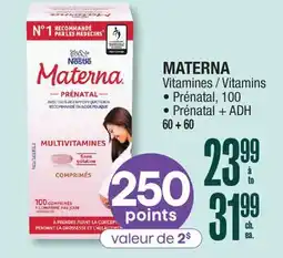 Jean Coutu MATERNA Vitamins offer