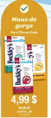 Jean Coutu BUCKLEY Lozenges offer