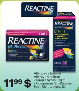 Jean Coutu REACTINE Allergy - Children offer