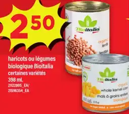 Maxi HARICOTS OU LÉGUMES BIOLOGIQUE BIOITALIA BIOLOGIQUE BIOITALIA, 398 ML offer