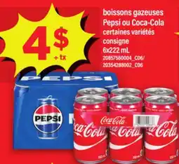 Maxi BOISSONS GAZEUSES PEPSI OU COCA-COLA, 6X222 ML offer