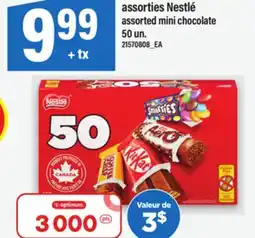 Maxi MINI-BARRES DE CHOCOLAT ASSORTIES NESTLÉ | ASSORTED MINI CHOCOLATE, 50 UN offer