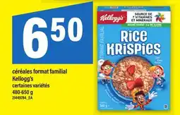 Maxi CÉRÉALES FORMAT FAMILIAL KELLOGG'S, 480-650 G offer