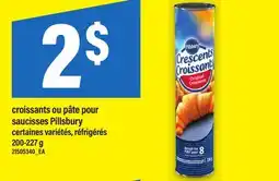 Maxi CROISSANTS OU PÂTE POUR SAUCISSES PILLSBURY, 200-227 G offer