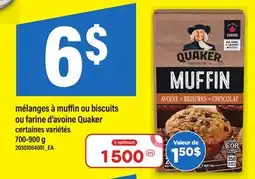 Maxi MÉLANGES À MUFFIN OU BISCUITS OU FARINE D'AVOINE QUAKER, 700-900 g offer