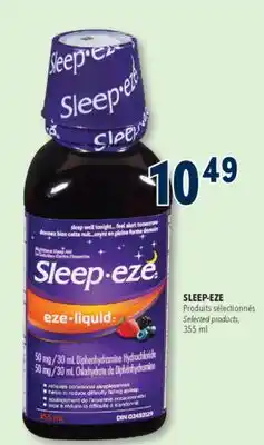 Familiprix SLEEP-EZE, Produits sélectionnés offer