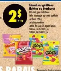 Maxi friandises gélifiées Skittles ou Starburst offer