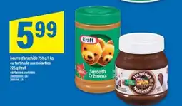 Maxi beurre d'arachide ou tartinade aux noisettes offer