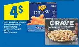 Maxi plats cuisinés Crave ou macaroni et fromage de luxe Kraft offer