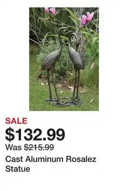 Wayfair Cast Aluminum Rosalez Statue offer