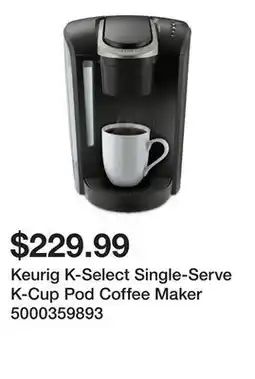 Wayfair Keurig K-Select Single-Serve K-Cup Pod Coffee Maker 5000359893 offer