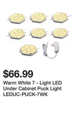Wayfair Warm White 7 - Light LED Under Cabinet Puck Light LEDUC-PUCK-7WK offer