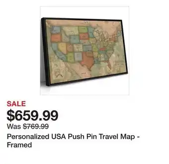 Wayfair Personalized USA Push Pin Travel Map - Framed offer