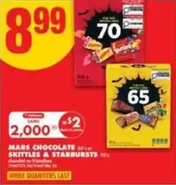 No Frills Mars chocolate skittles and starbursts offer