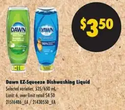 No Frills Dawn EZ-Squeeze Dishwashing Liquid offer