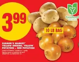 No Frills Farmer's market yellow onions and yellow potatoes red potatoes offer