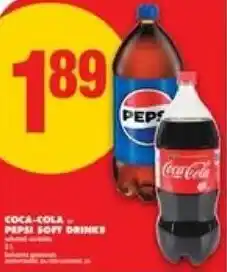 No Frills Coca-cola pepsi soft drinks offer