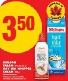 No Frills Neilson cream and gay lea whipped cream offer