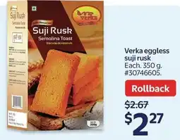 Walmart Verka eggless suji rusk offer