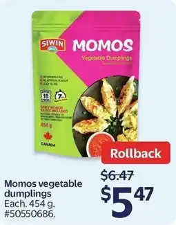 Walmart Momos vegetable dumplings offer