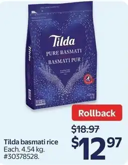 Walmart Tilda basmati rice offer