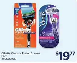 Walmart Gillette Venus or Fusion 5 razors offer