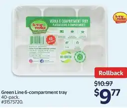 Walmart Green Line 6-compartment tray offer