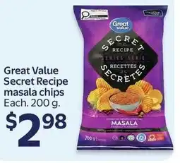 Walmart Great Value Secret Recipe masala chips offer