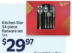 Walmart Kitchen Star 34-piece flatware set offer