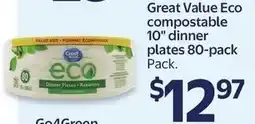 Walmart Great Value Eco compostable 10" dinner plate offer