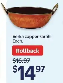 Walmart Verka copper karahi offer
